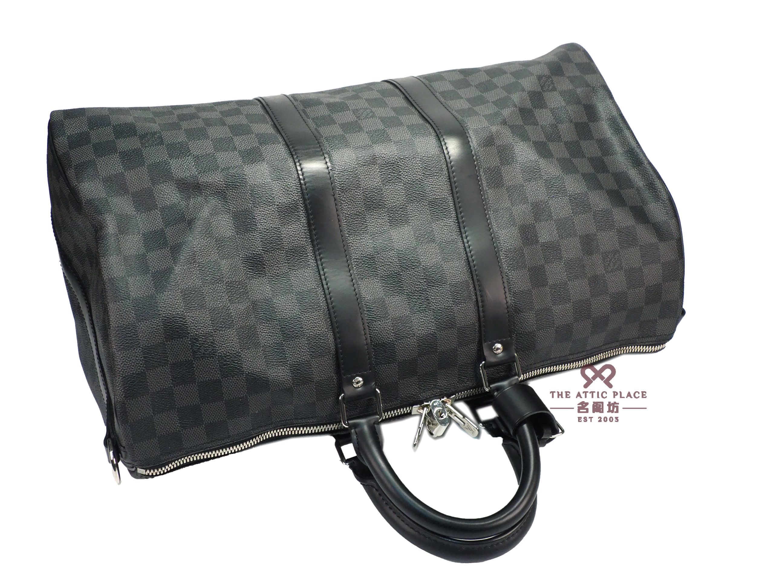 Louis Vuitton N41418 Damier Graphite Keepall 45 Bandouliere with Shoulder Strap (MB1103) - Image 4