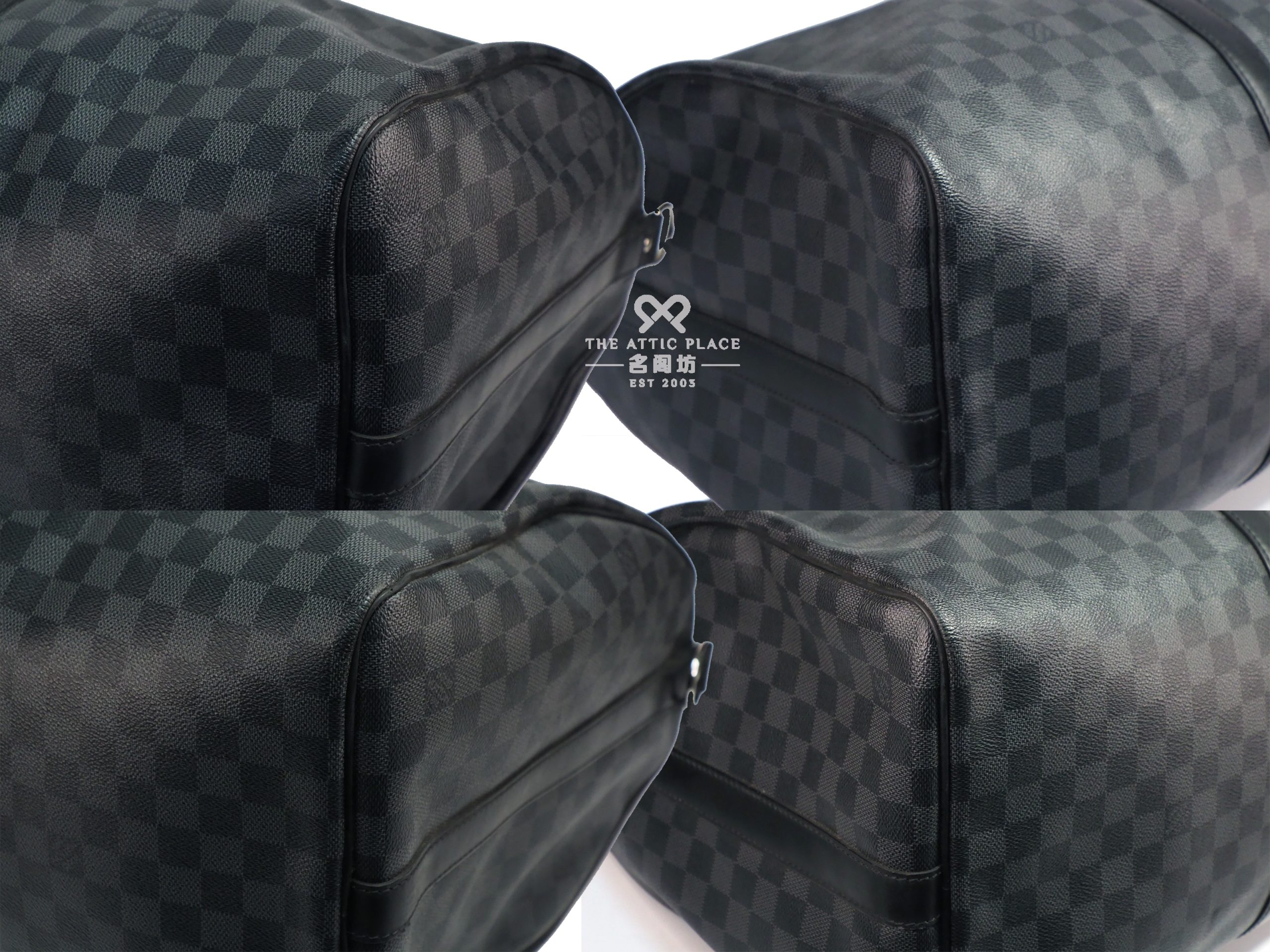 Louis Vuitton N41413 Damier Graphite Keepall 55 Bandouliere with Shoulder Strap (MB2174) - Image 5