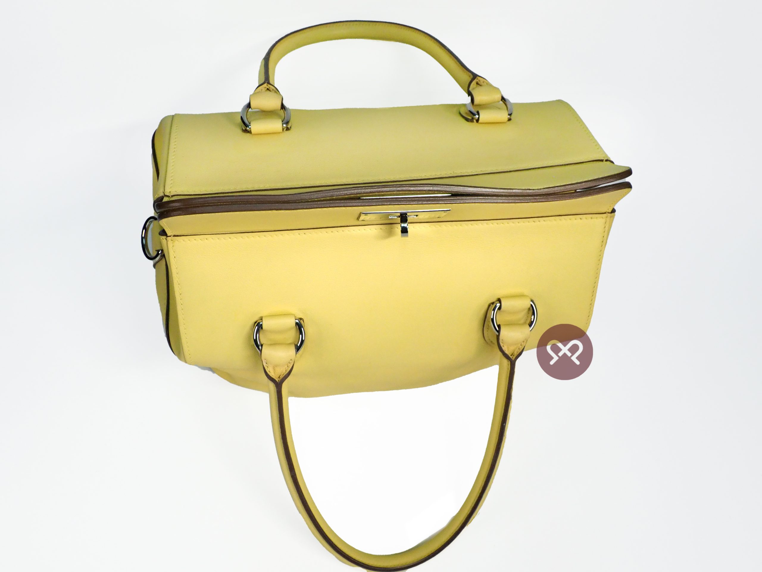 Hermes Toolbox 26 Swift Yellow w Amazona Strap Shoulder Bag- R Stamp - Image 5