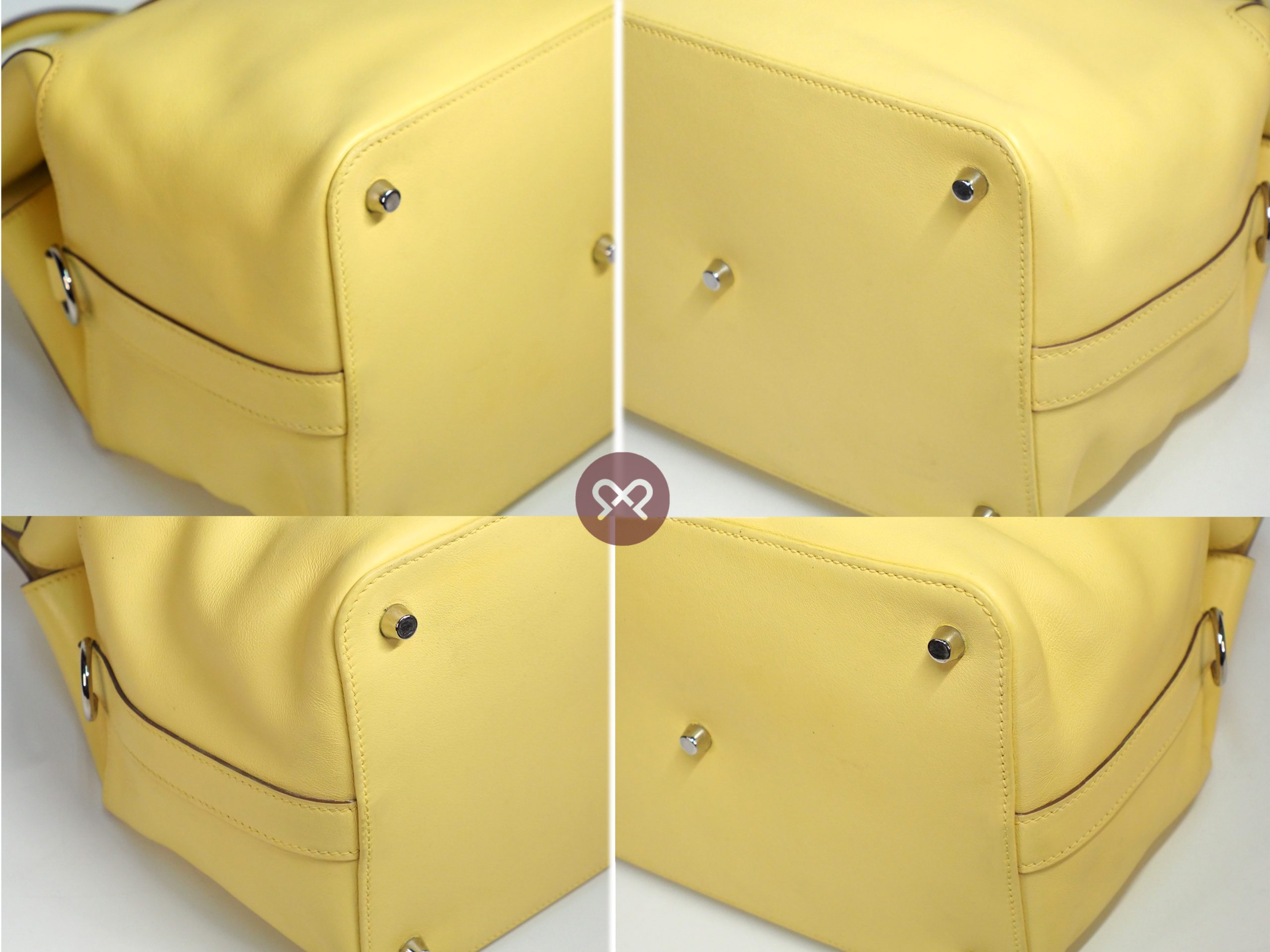 Hermes Toolbox 26 Swift Yellow w Amazona Strap Shoulder Bag- R Stamp - Image 8