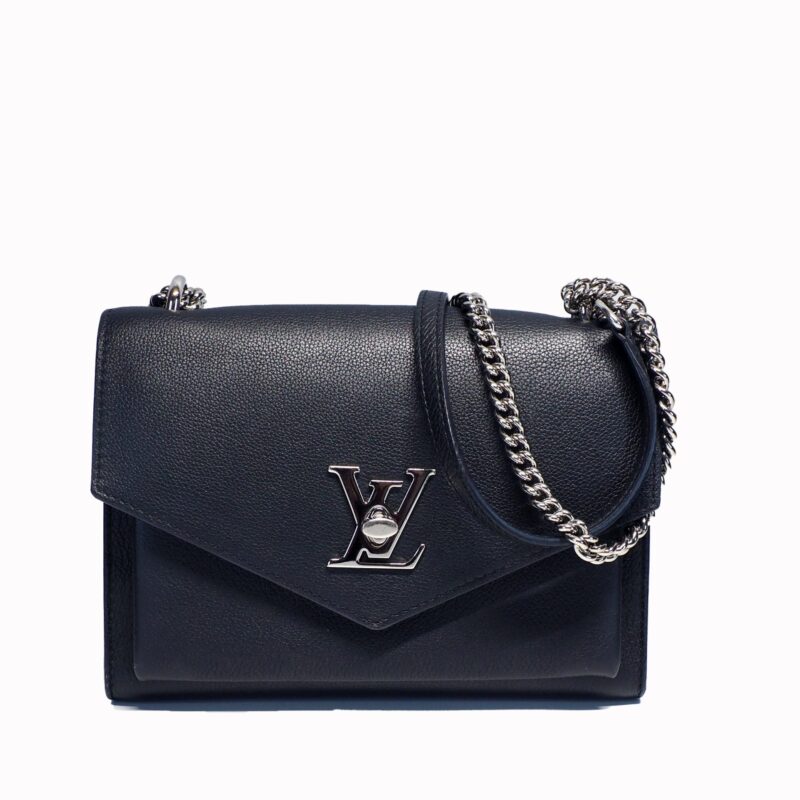 Louis Vuitton M51418 Grained Calfskin Mylockme Satchel Chain Bag (FL1148)