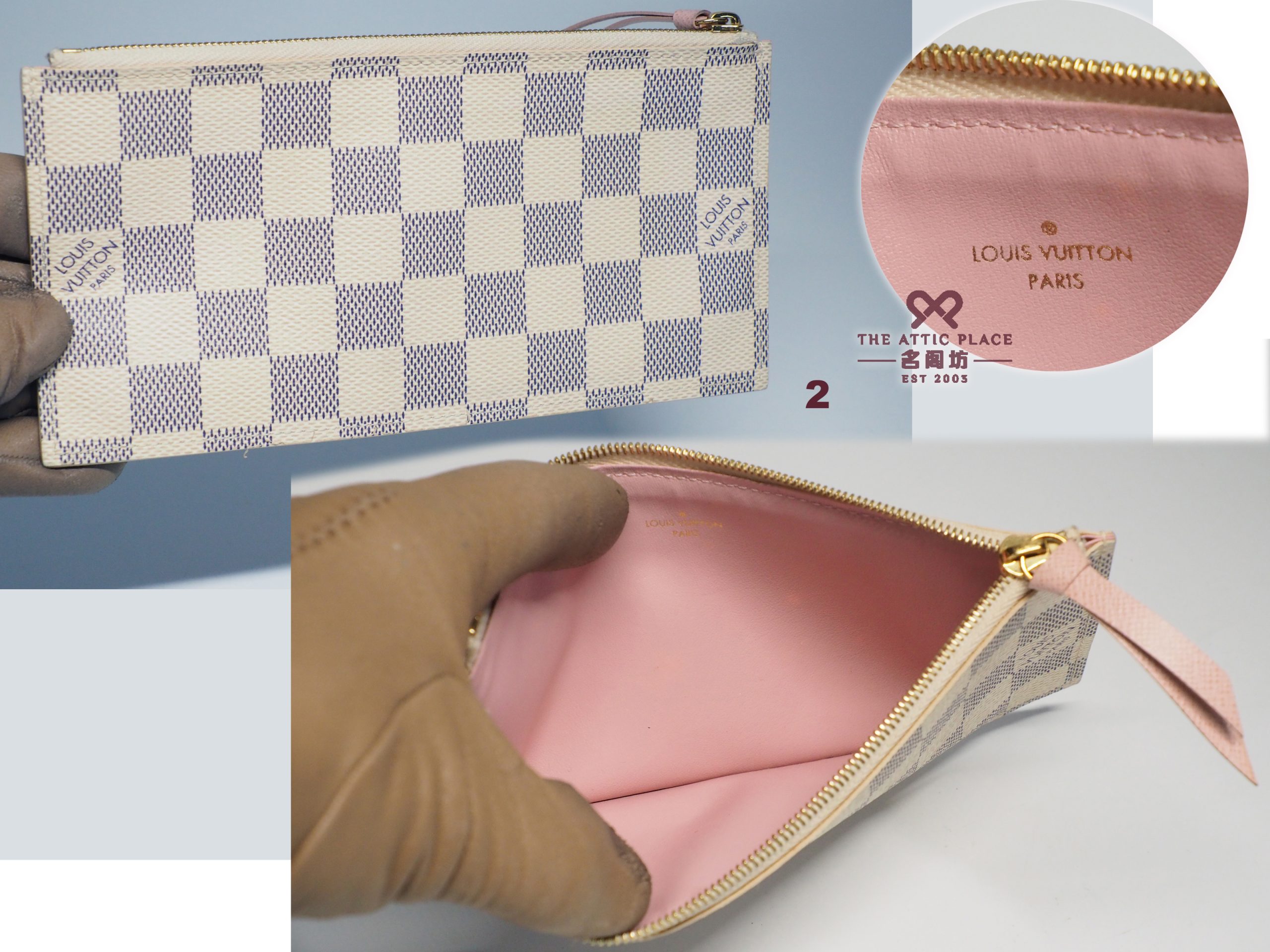 Louis Vuitton N63106 Damier Azur Canvas Pochette Félicie Bag - Image 8