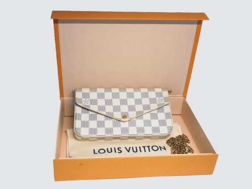 Louis  Vuitton N63106 Damier Azur Canvas Pochette Félicie Bag