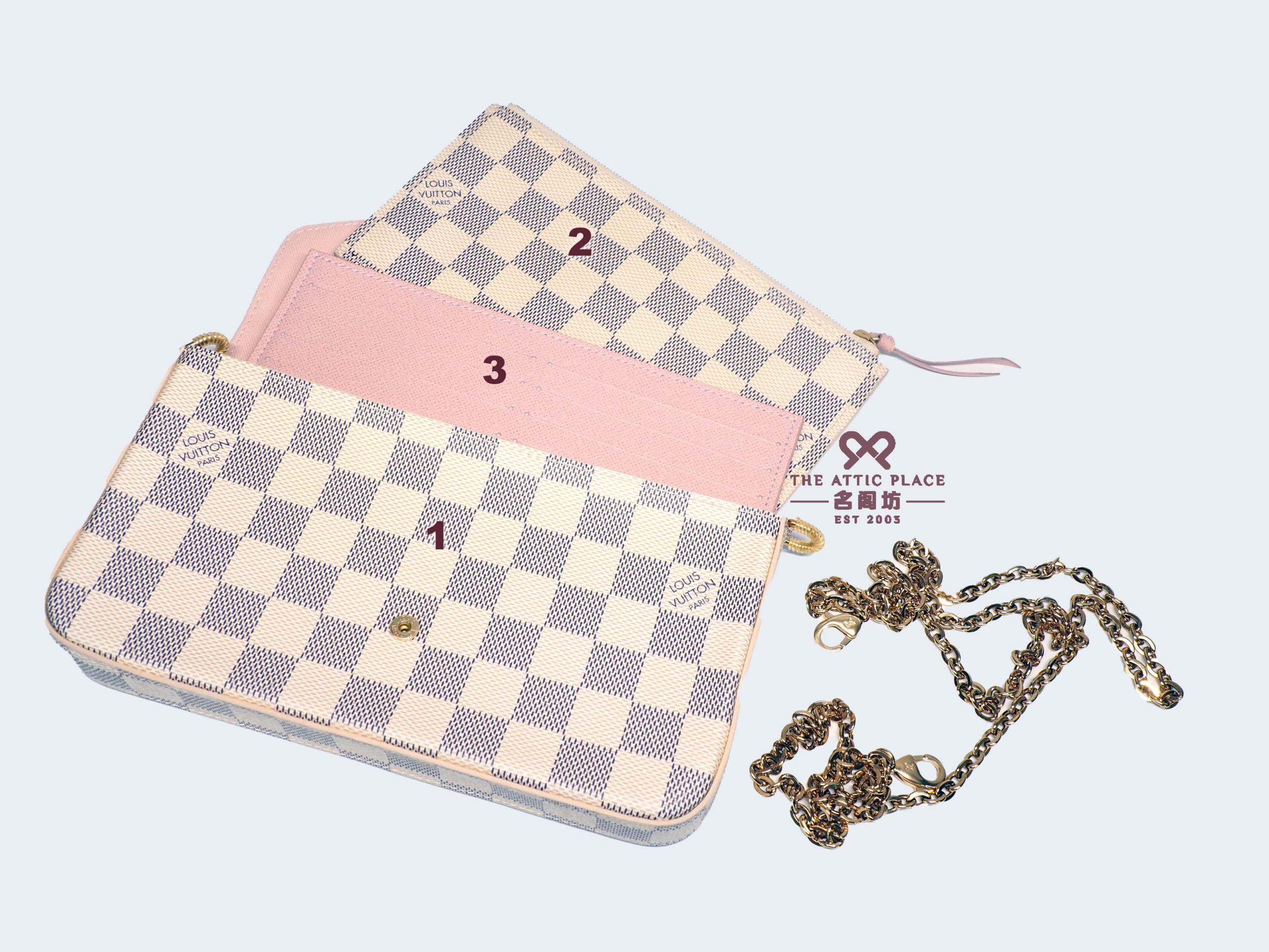 Louis Vuitton N63106 Damier Azur Canvas Pochette Félicie Bag - Image 5