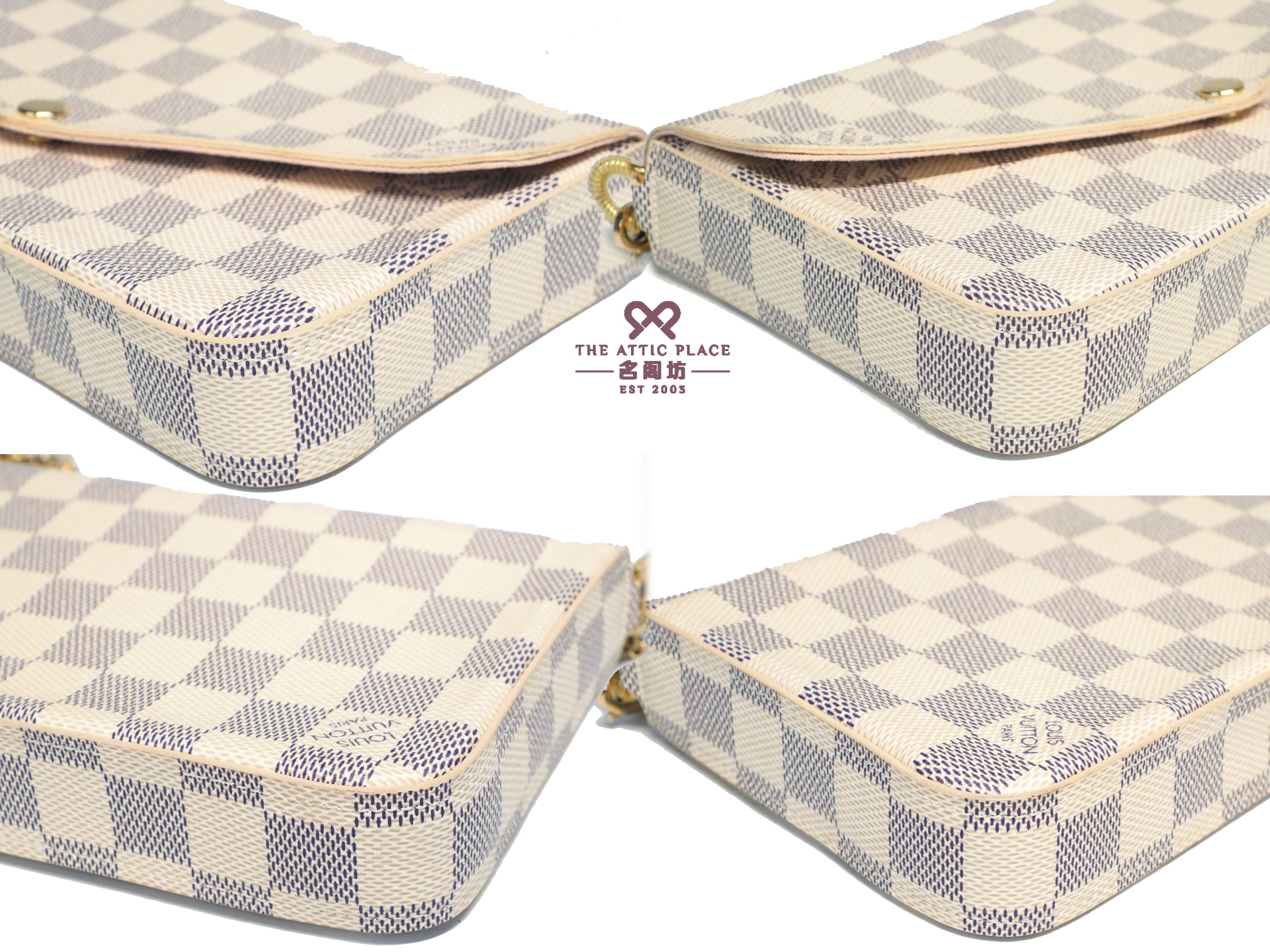 Louis Vuitton N63106 Damier Azur Canvas Pochette Félicie Bag - Image 6