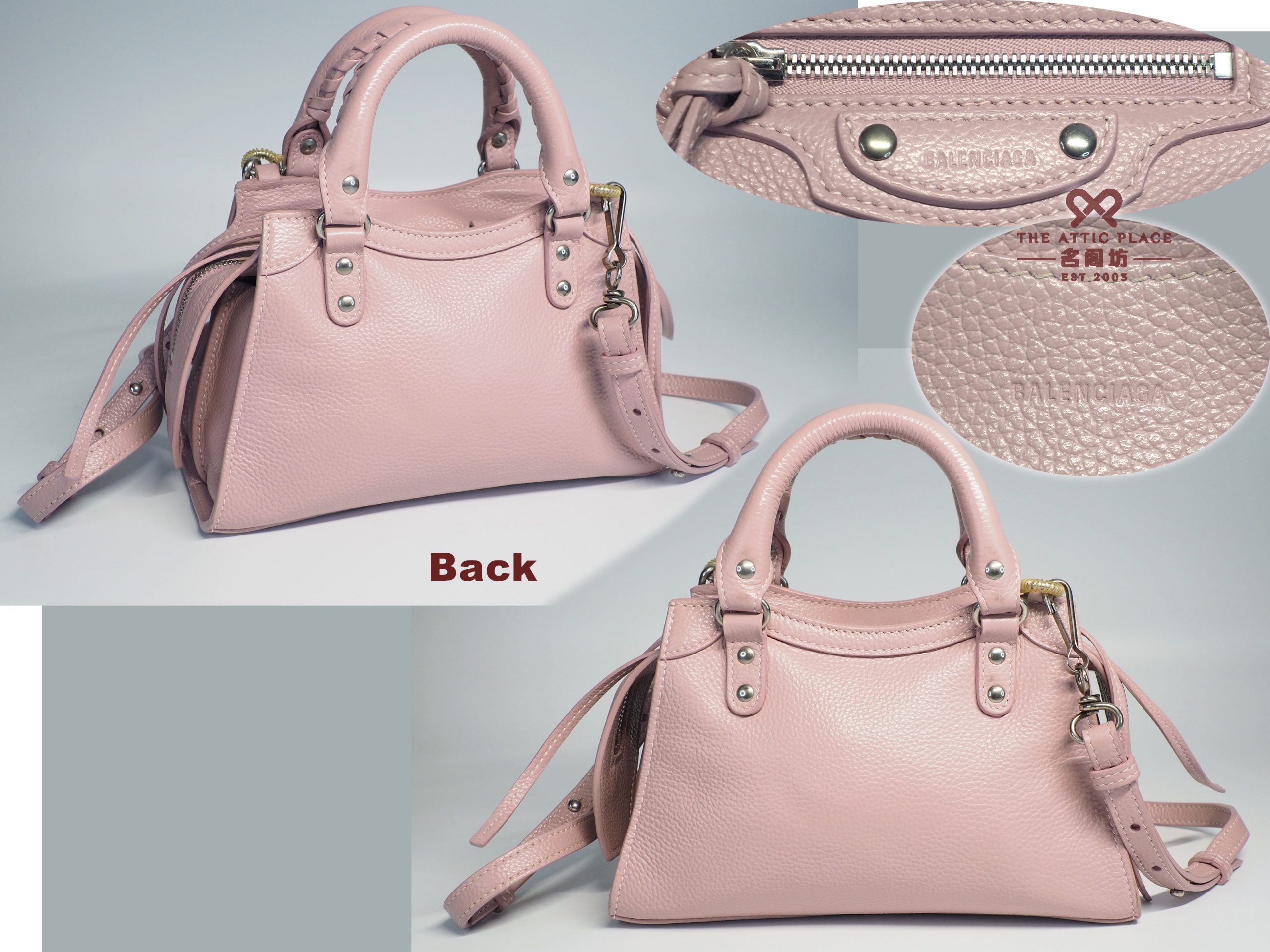 Balenciaga 638524 Pink Mini Neo Cross Body Motorcycle Bag - Image 3