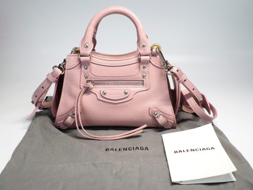 Balenciaga 638524 Pink Mini Neo Cross Body Motorcycle Bag