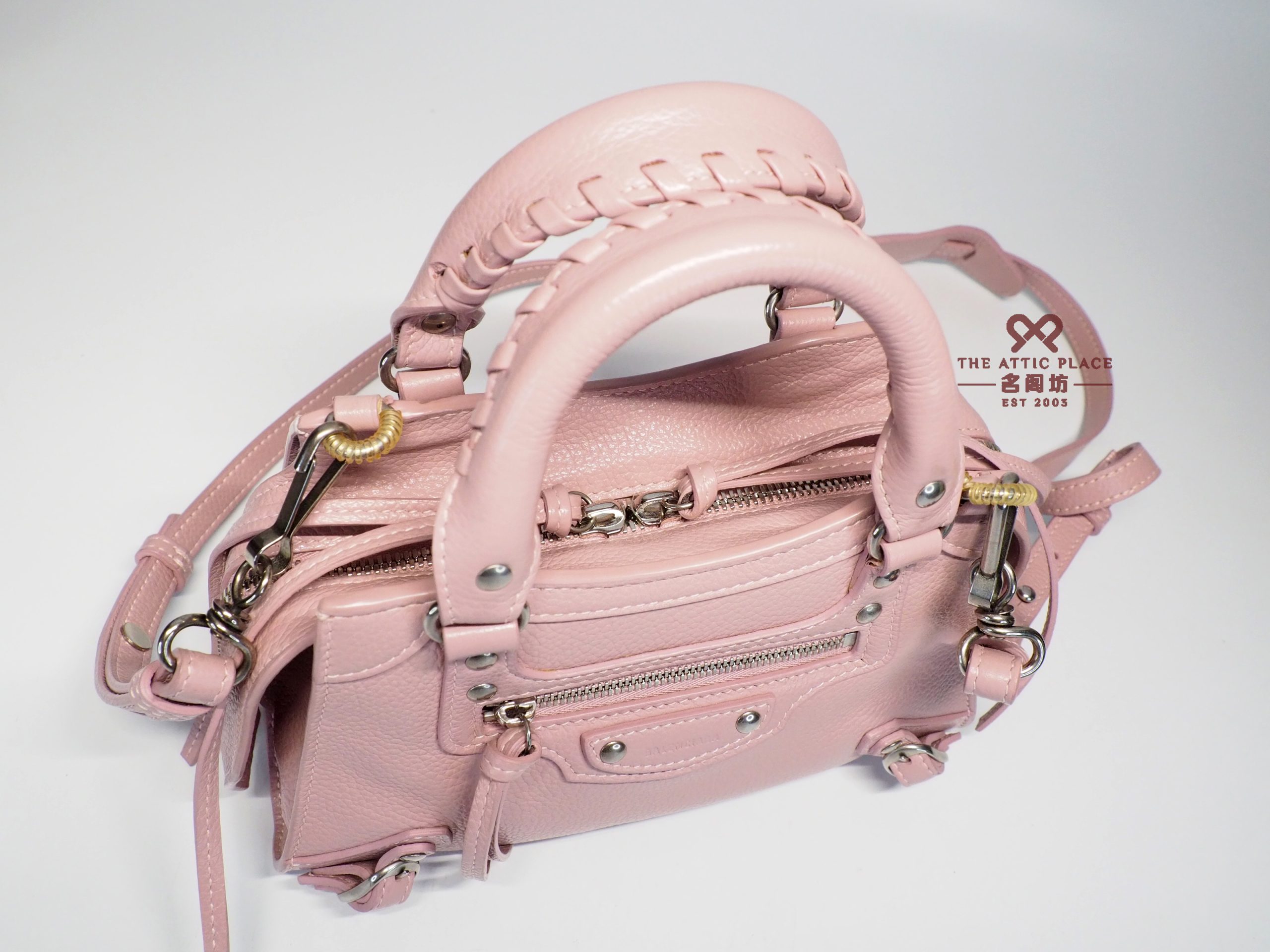 Balenciaga 638524 Pink Mini Neo Cross Body Motorcycle Bag - Image 5