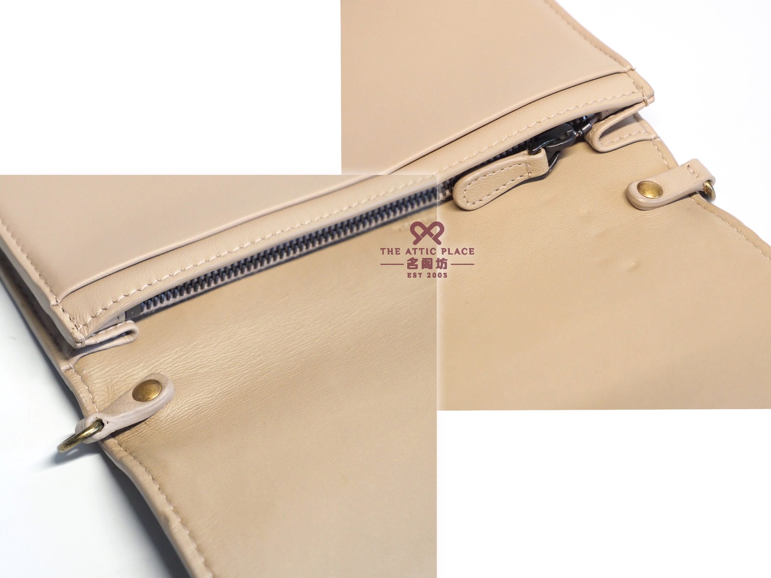 Bottega Veneta Beige Intrecciato Leather Chain Wallet Shoulder/ Crossbody Bag ( S01915679R) - Image 5