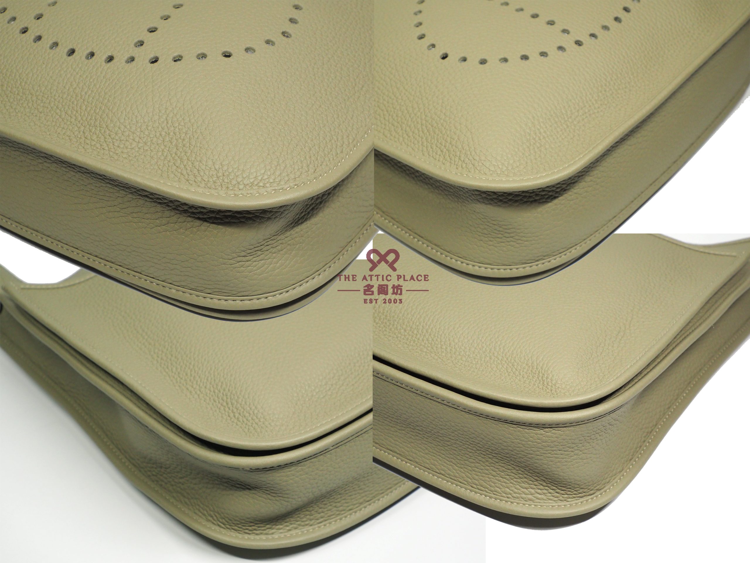 Brand New ! Hermes Evelyne 29cm W Stamp Sauge ( Sage Green) Clemence Leather Messenger/ Crossbody Bag - Image 5