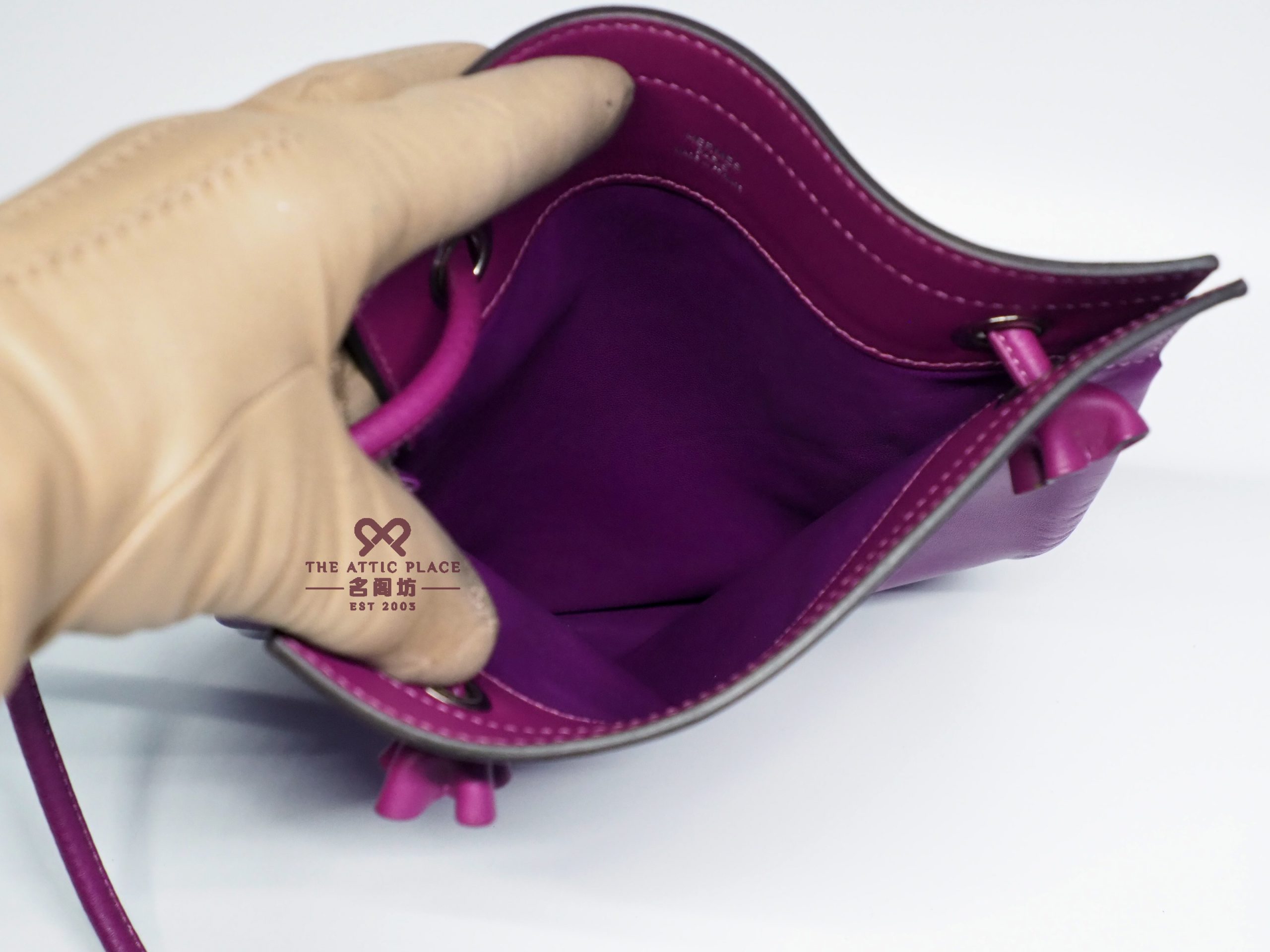 Hermes Purple/ Anemone Aline Mini Swift Leather D Stamp Crossbody bag - Image 5