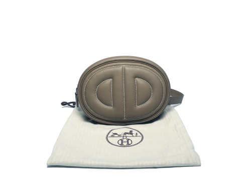 Hermes Etoupe W Stamp In-The-Loop Swift Leather Waist/ Belt Bag