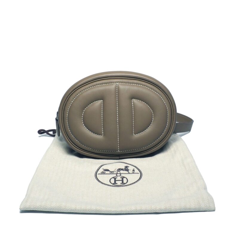 Hermes Etoupe W Stamp In-The-Loop Swift Leather Waist/ Belt Bag