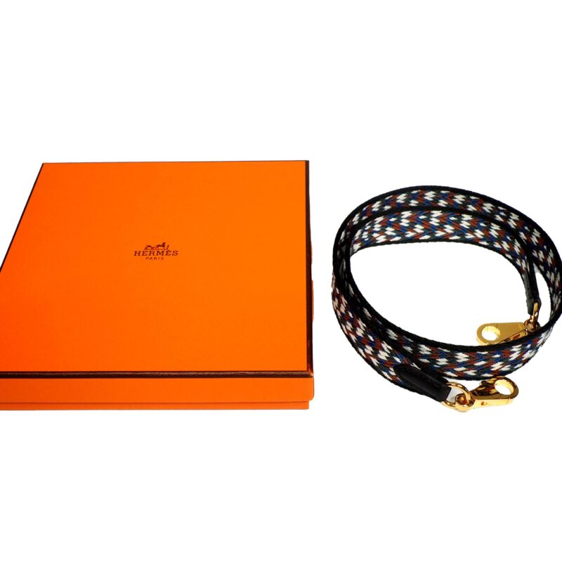 Hermes Bandouliere D Stamp 25mm Black Sangle Zigzag/Veau Swift Black Cavnas Strap/ Accessories
