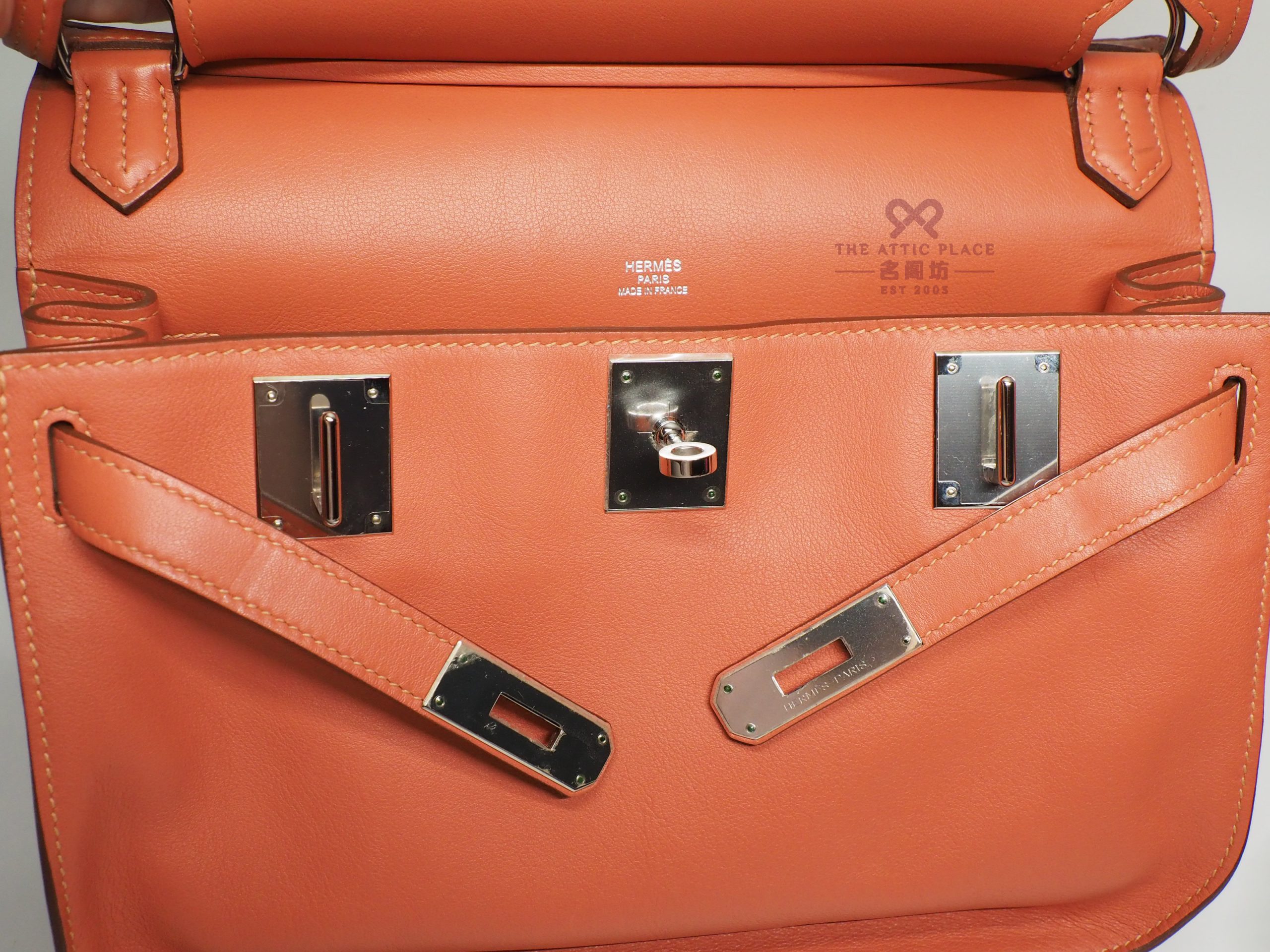 Hermes Jypsiere 28cm Q Stamp Swift Leather Sanguine Palladium Hardware - Image 5