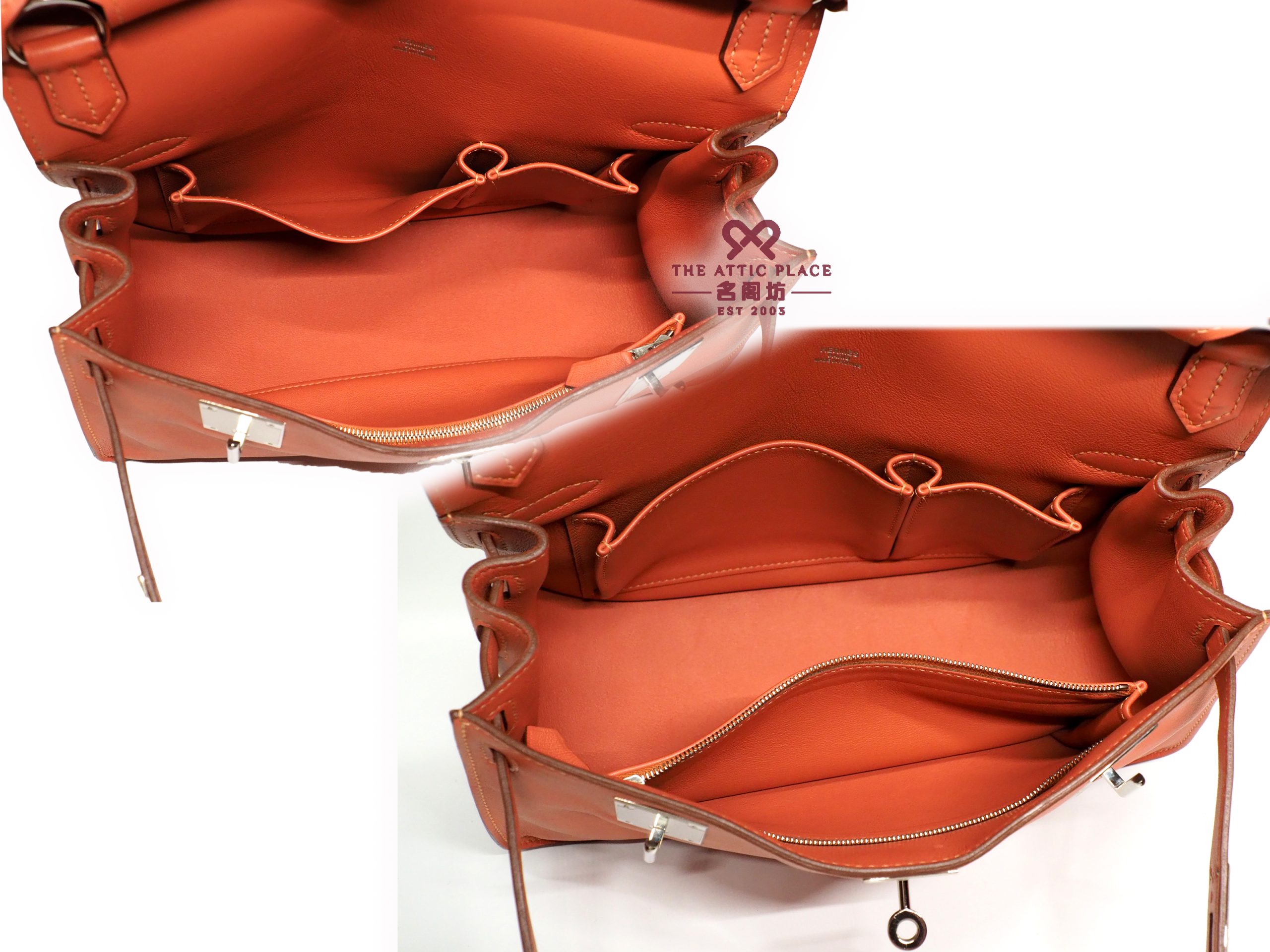 Hermes Jypsiere 28cm Q Stamp Swift Leather Sanguine Palladium Hardware - Image 9
