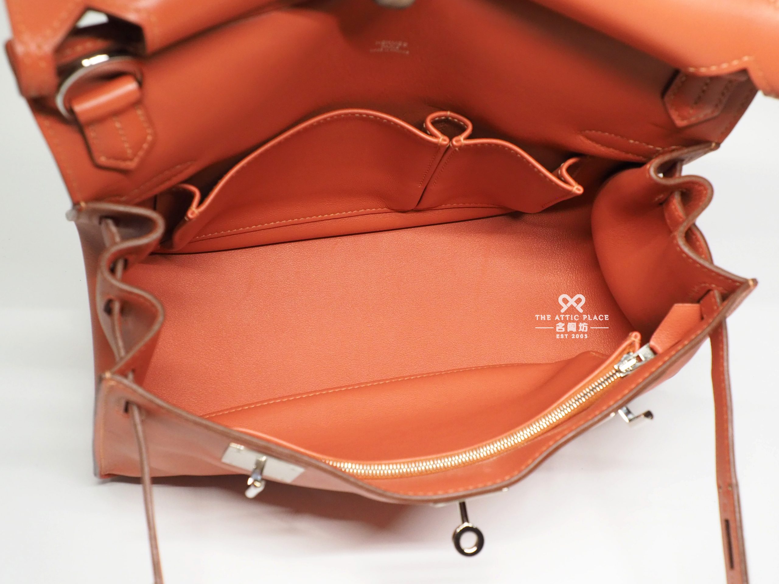 Hermes Jypsiere 28cm Q Stamp Swift Leather Sanguine Palladium Hardware - Image 10