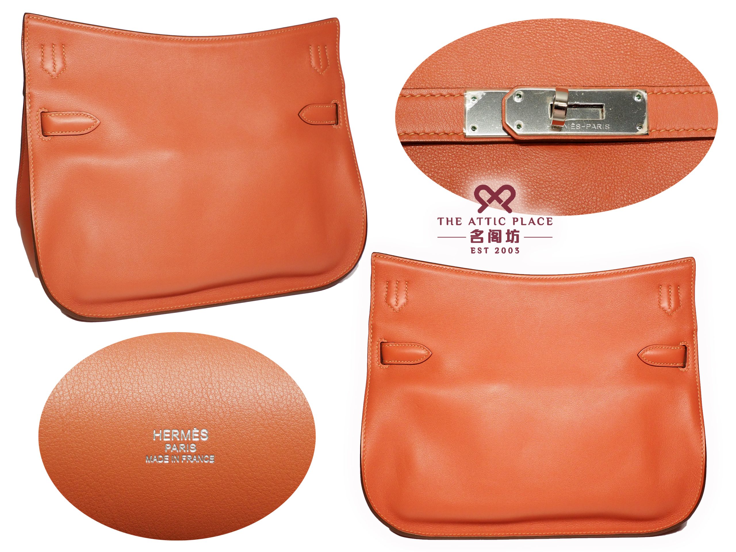 Hermes Jypsiere 28cm Q Stamp Swift Leather Sanguine Palladium Hardware - Image 3