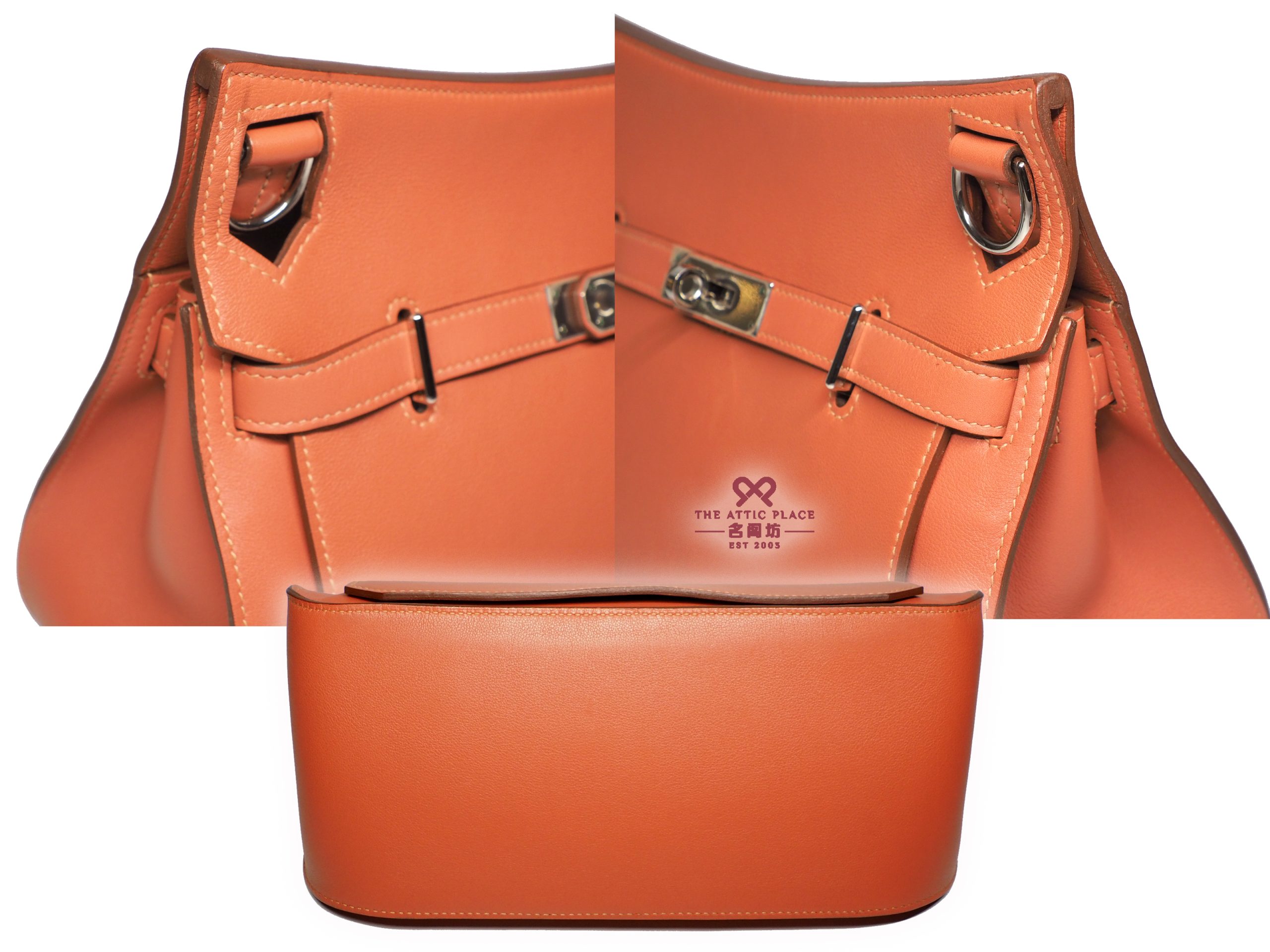 Hermes Jypsiere 28cm Q Stamp Swift Leather Sanguine Palladium Hardware - Image 4