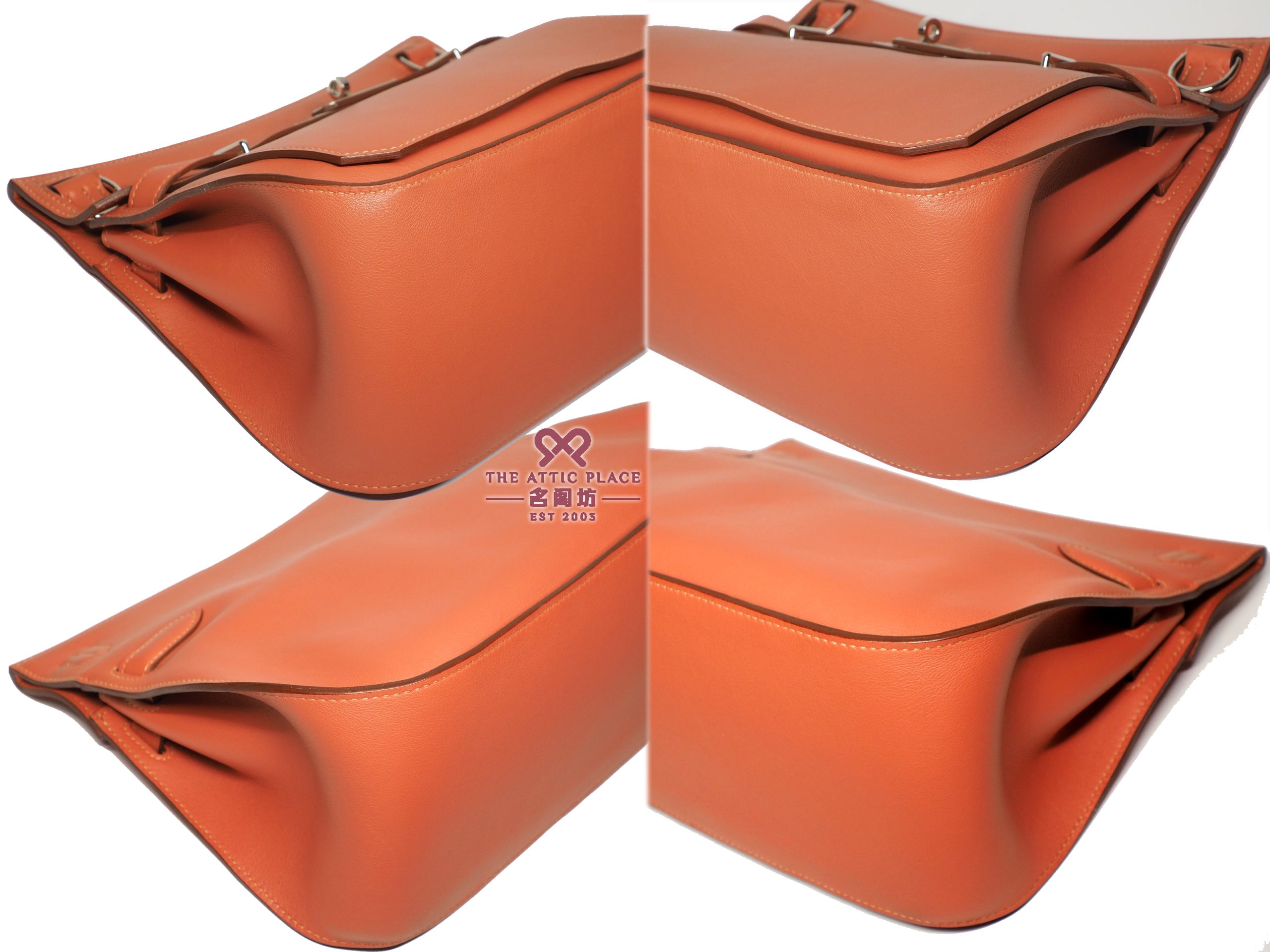 Hermes Jypsiere 28cm Q Stamp Swift Leather Sanguine Palladium Hardware - Image 8