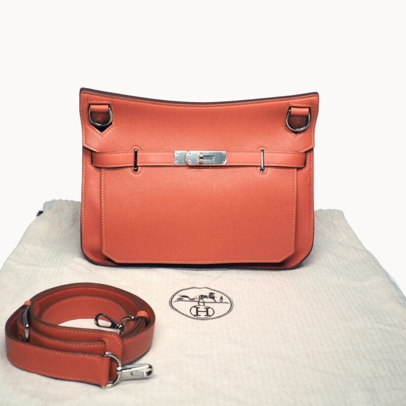 Hermes Jypsiere 28cm Q Stamp Swift Leather Sanguine Palladium Hardware