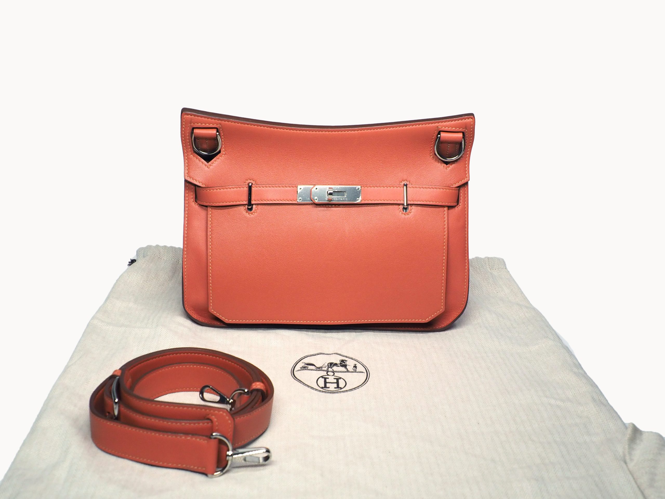 Hermes Jypsiere 28cm Q Stamp Swift Leather Sanguine Palladium Hardware